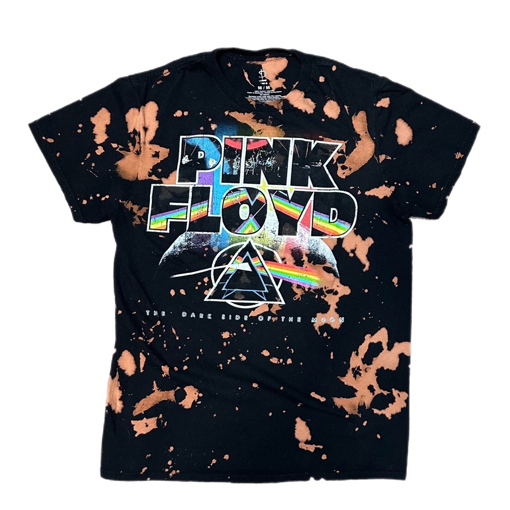 Pink Floyd The Dark Side of the Moon Tie Dye Graphic Band T-Shirt Size M